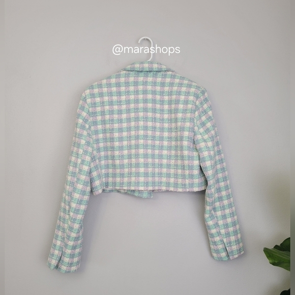 Zara Textured Cropped Blazer - Picture 8 of 9